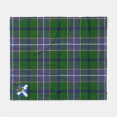 Scotts Wishart Hunting Tartan Pset Fleece Deken (Voorkant (Horizontaal))
