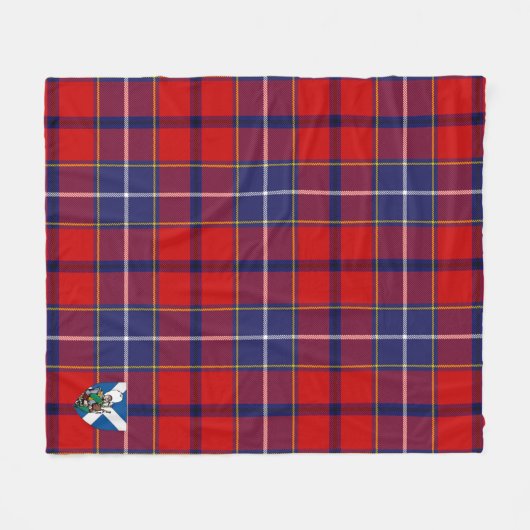 Scotts Wishart Jurk Tartan Plaid Fleece Deken (Voorkant (Horizontaal))