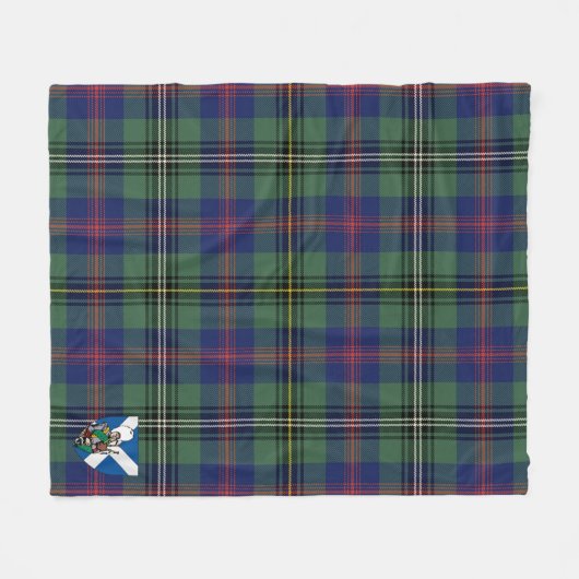 Scotts Wood Tartan Fleece Deken (Voorkant (Horizontaal))