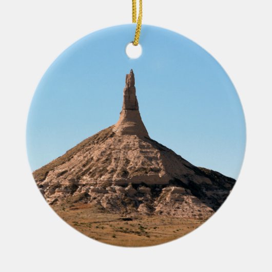 Scottsbluff Nebraska Chimney Rock Spire Keramisch Ornament (Voorkant)