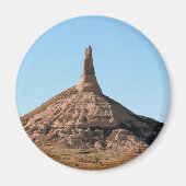 Scottsbluff Nebraska Chimney Rock Spire Magneet (Voorkant)