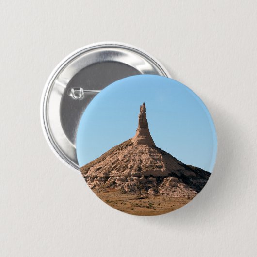 Scottsbluff Nebraska Chimney Rock Spire Ronde Button 5,7 Cm (Voorkant /achterkant)