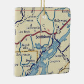 Scottsboro AL  Map Keramisch Ornament (Rechts)