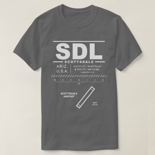 Scottsdale Airport SDL T-shirt (Design voorkant)