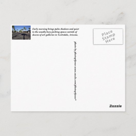 Scottsdale, Arizona briefkaart (Achterkant)