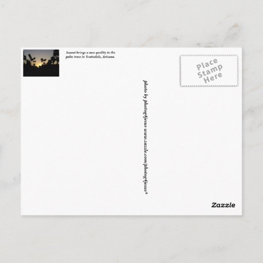 Scottsdale, Arizona briefkaart (Achterkant)