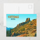 Scottsdale Arizona Cactus en Mountain  Briefkaart (Voorkant / Achterkant)