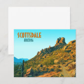 Scottsdale Arizona Cactus en Mountain Flat Kaart (Voorkant / Achterkant)