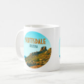 Scottsdale Arizona Cactus en Mountain  Koffiemok (Voorkant links)