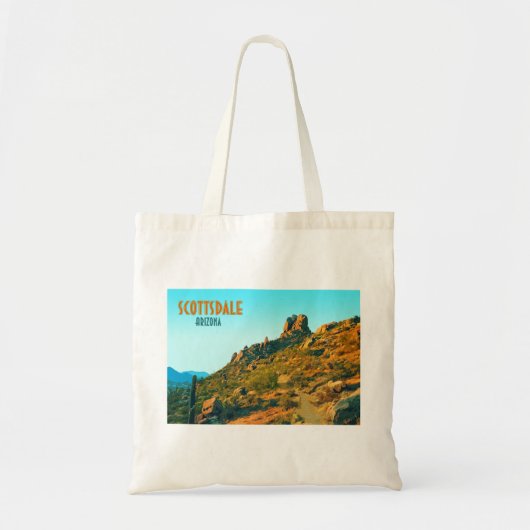 Scottsdale Arizona Cactus en Mountain Tote Bag (Voorkant)