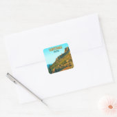 Scottsdale Arizona Cactus en Mountain  Vierkante Sticker (Envelop)