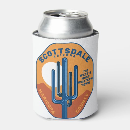 Scottsdale Arizona Cactus Mountains Blikjeskoeler (Blikje Voorkant)