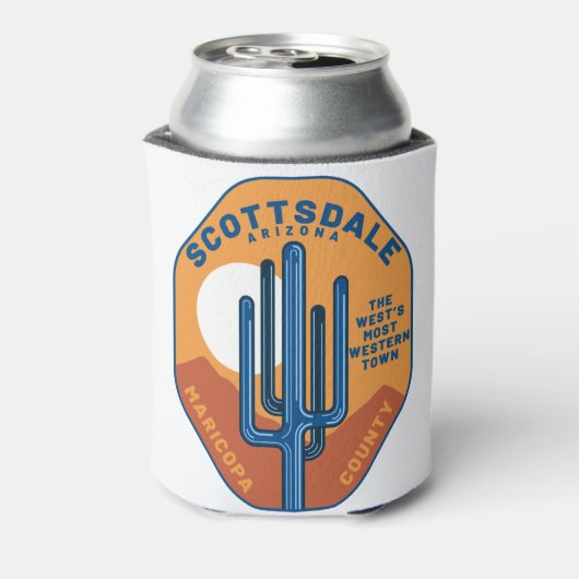 Scottsdale Arizona Cactus Mountains Blikjeskoeler (Blikje Achterkant)