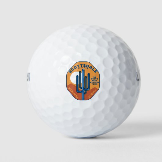 Scottsdale Arizona Cactus Mountains Golfballen (Voorkant)