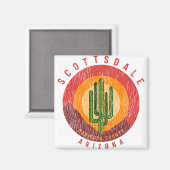 Scottsdale Arizona Cactus Mountains Magneet (Voorkant / Achterkant)