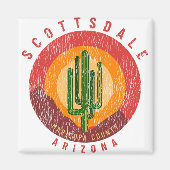 Scottsdale Arizona Cactus Mountains Magneet (Voorkant)