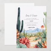 Scottsdale Arizona Desert Wedding Invitation Kaart (Voorkant / Achterkant)