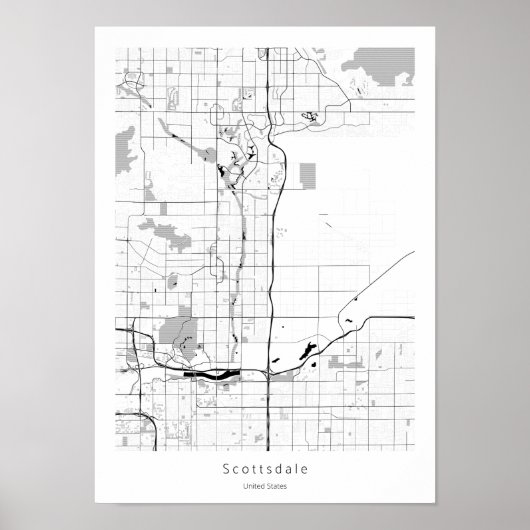 Scottsdale Arizona Moderne Minimale Eenvoudige Kaa Poster (Voorkant)