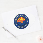 Scottsdale Arizona Ovale Sticker (Envelop)