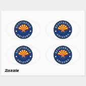 Scottsdale Arizona Ovale Sticker (Vel)