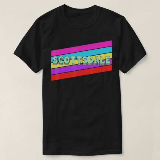 Scottsdale Arizona  Retro Throwback Gift T-shirt (Design voorkant)