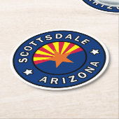 Scottsdale Arizona Ronde Kartonnen Onderzetter (Gebogen)
