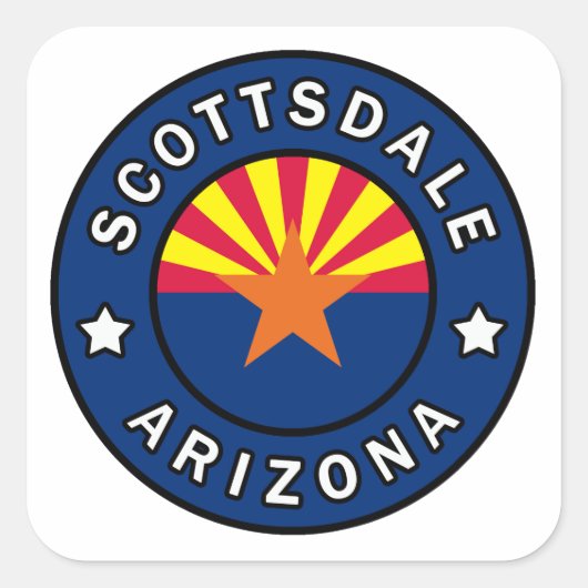 Scottsdale Arizona Vierkante Sticker (Voorkant)