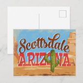 Scottsdale Arizona Vintage Travel Briefkaart (Voorkant / Achterkant)