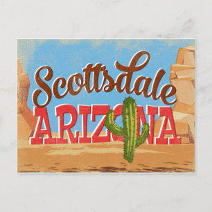 Scottsdale Arizona Vintage Travel Briefkaart