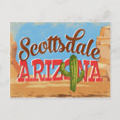 Scottsdale Arizona Vintage Travel Briefkaart (Voorkant)