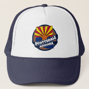 Scottsdale Arizona vlag barstte trucker hoed Pet