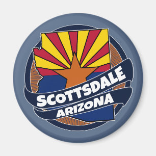 Scottsdale Arizona vlag burst magnet