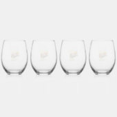 Scottsdale AZ | Monogram bachelorette Wijnglas Zonder Voet (Achterkant)