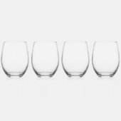 Scottsdale AZ | Monogram bachelorette Wijnglas Zonder Voet (Links)
