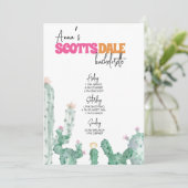 Scottsdale Bachelorette Itinerary Programmakaart (Staand voorkant)