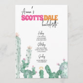 Scottsdale Bachelorette Itinerary Programmakaart (Voorkant)