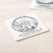 Scottsdale Bachelorette Party Favor Custom Kartonnen Onderzetters (Schuin)