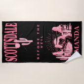 Scottsdale Bachelorette Party Gepersonaliseerd Bri Strandlaken (Voorkant)