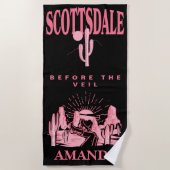 Scottsdale Bachelorette Party Gepersonaliseerd Bri Strandlaken (Voorkant)