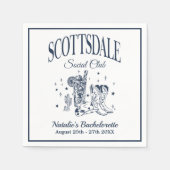 Scottsdale Bachelorette Party grijs papier Servet (Voorkant)