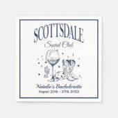 Scottsdale Bachelorette Party  grijs papier Servet (Voorkant)