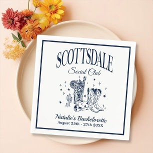 Scottsdale Bachelorette Party grijs papier Servet