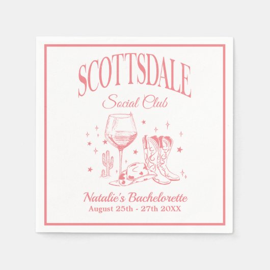 Scottsdale Bachelorette Party  papier Servet (Voorkant)