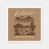 scottsdale bachelorette party retro desert servet (Voorkant)
