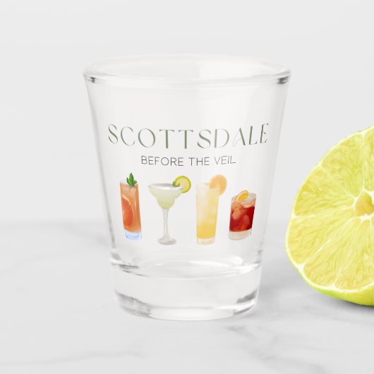 Scottsdale Bachelorette Party Shot Glass Shot Glas (Voorkant)