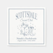 Scottsdale Bachelorette Party  Zwart Papier Servet (Voorkant)