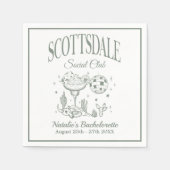 Scottsdale Bachelorette Party  Zwart Papier Servet (Voorkant)