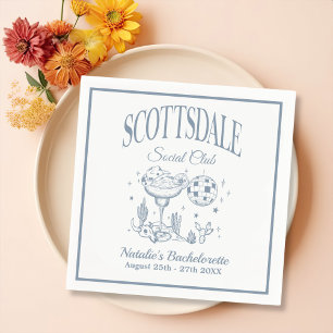 Scottsdale Bachelorette Party Zwart Papier Servet