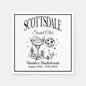 Scottsdale Bachelorette Party Zwart Papier Servet (Voorkant)