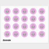 scottsdale bachelorette pink cactus ronde sticker (Vel)